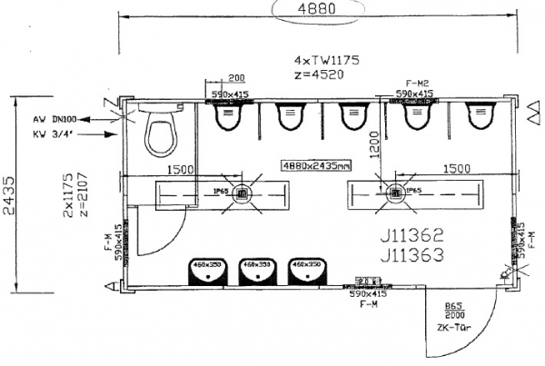 Sanitärcontainer Typ 16