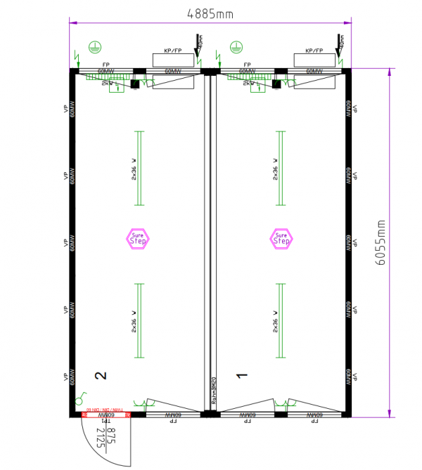Doppel-Bürocontainer