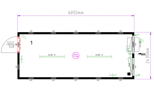 Bürocontainer 20 Fuss