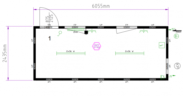 Bürocontainer 20 Fuss