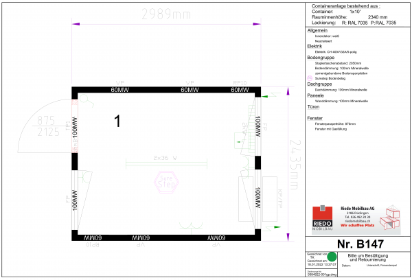 Bürocontainer 10 Fuss