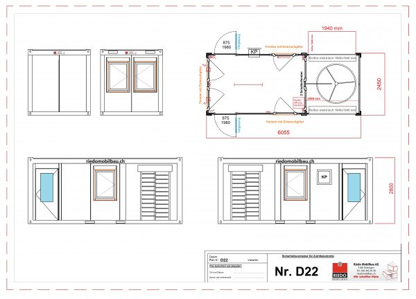 Drehkreuzcontainer 20 Fuss