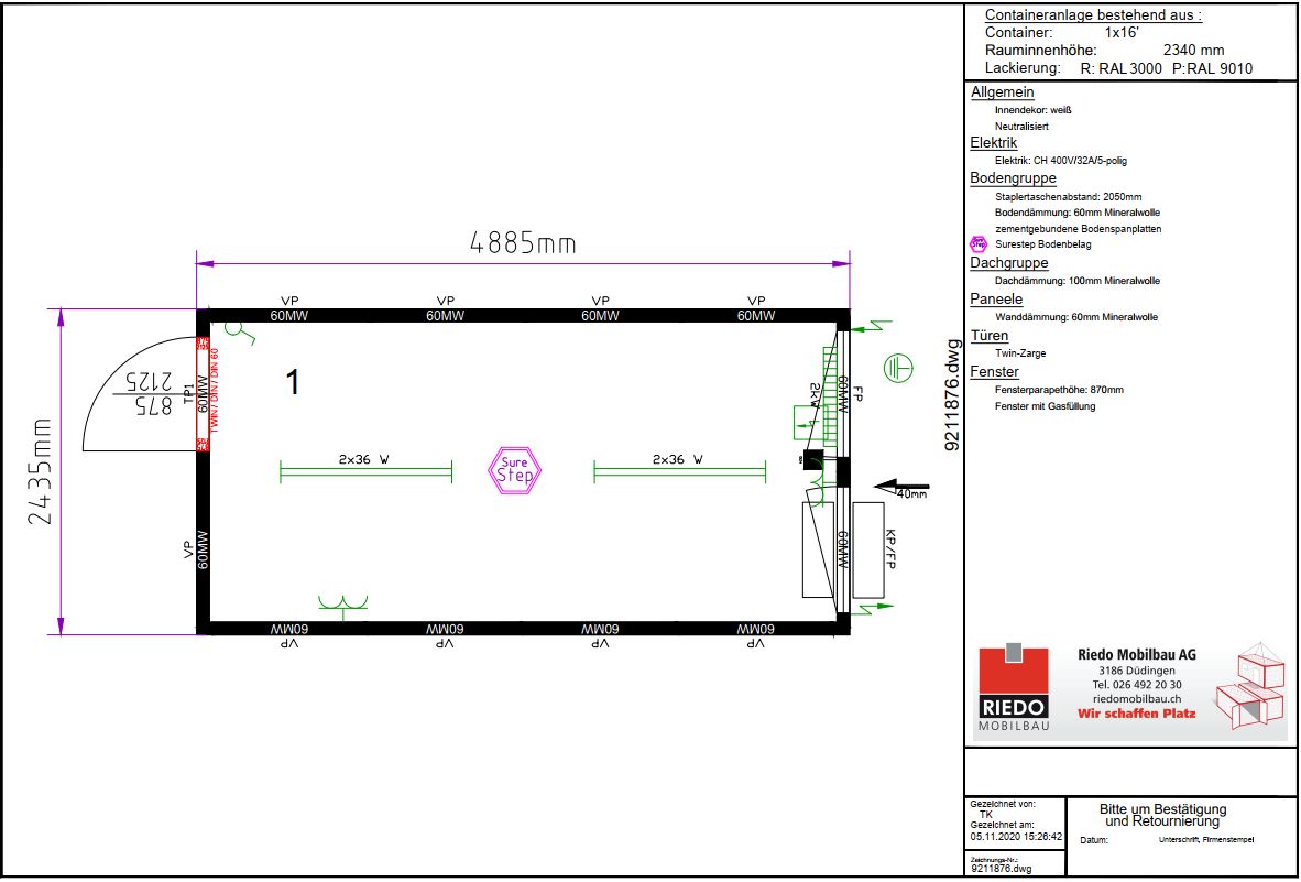 Conteneur de bureau 16 pieds – Image 5